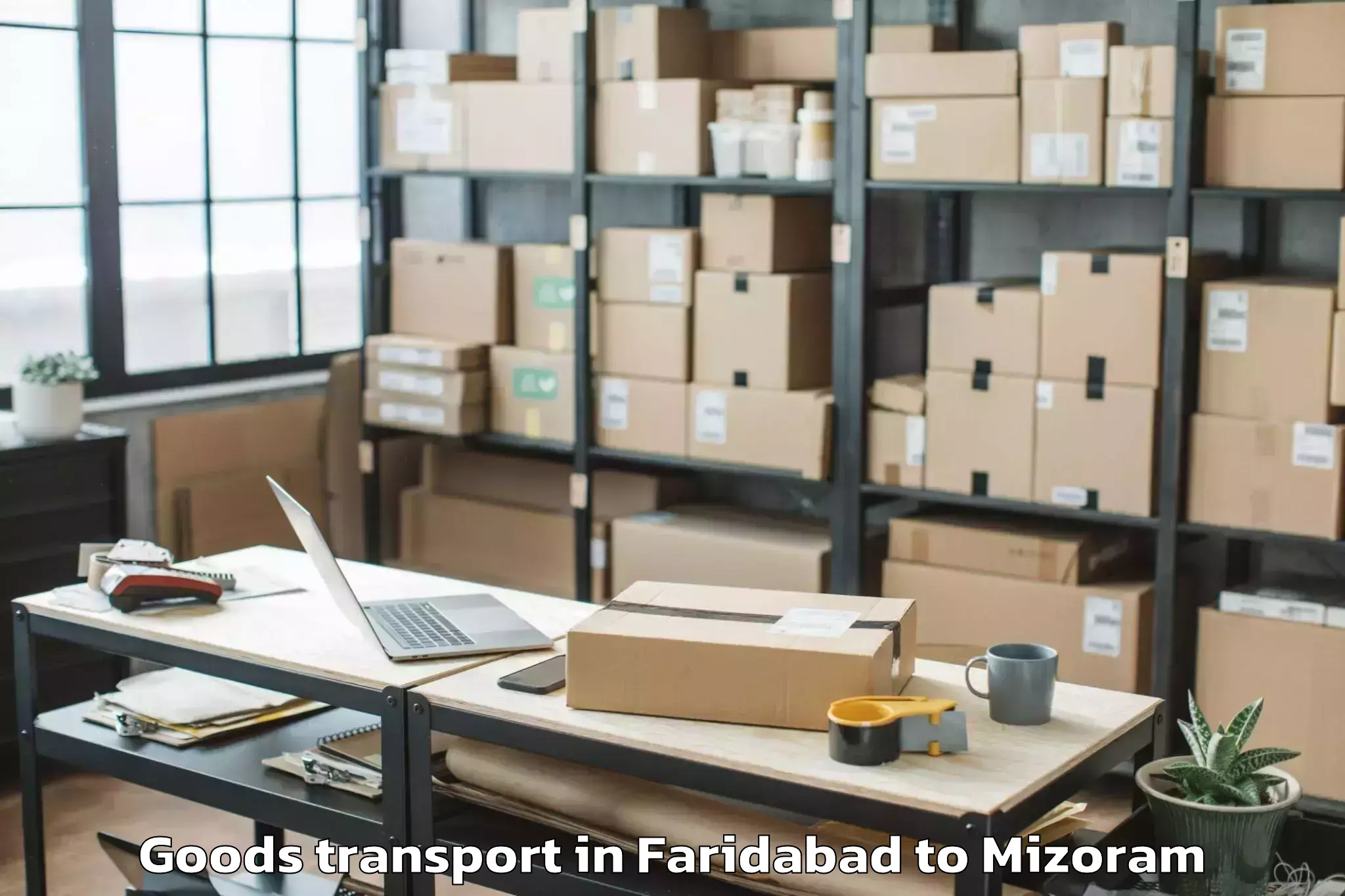 Discover Faridabad to Nit Aizawl Goods Transport